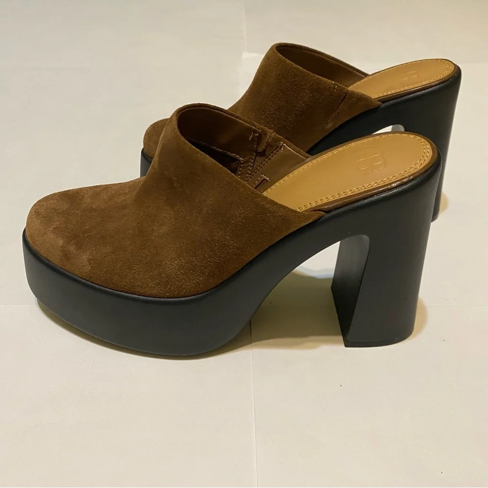 NWOT! Gianni Bini Sued Platform Clog Mules size 8M - Picture 9 of 12